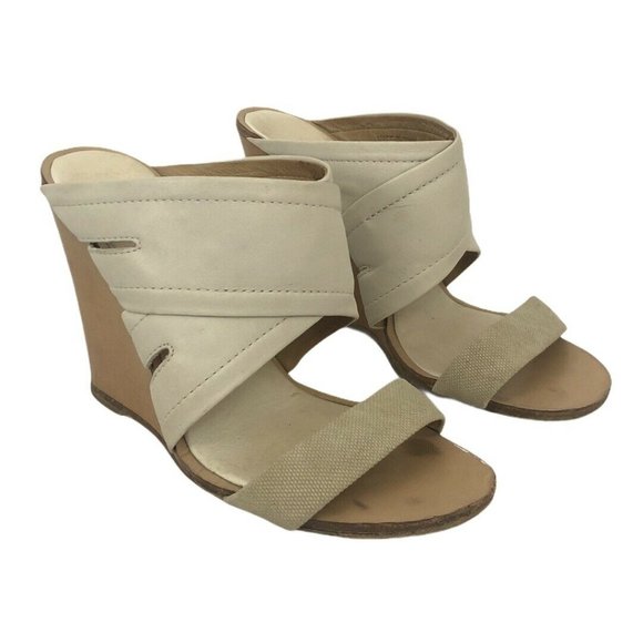 rag & bone Shoes - Rag & Bone Women's Size 37.5 US 7 Natural Shaw Mule Wedge